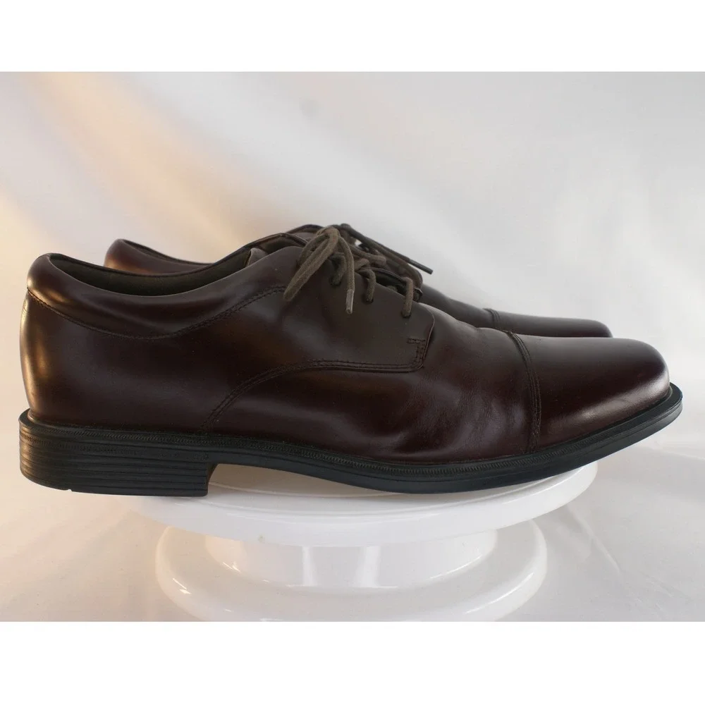 Rockport Waterproof Mens Cap Toe Oxford Shoes Dark Brown Leather APM1177N 12M
